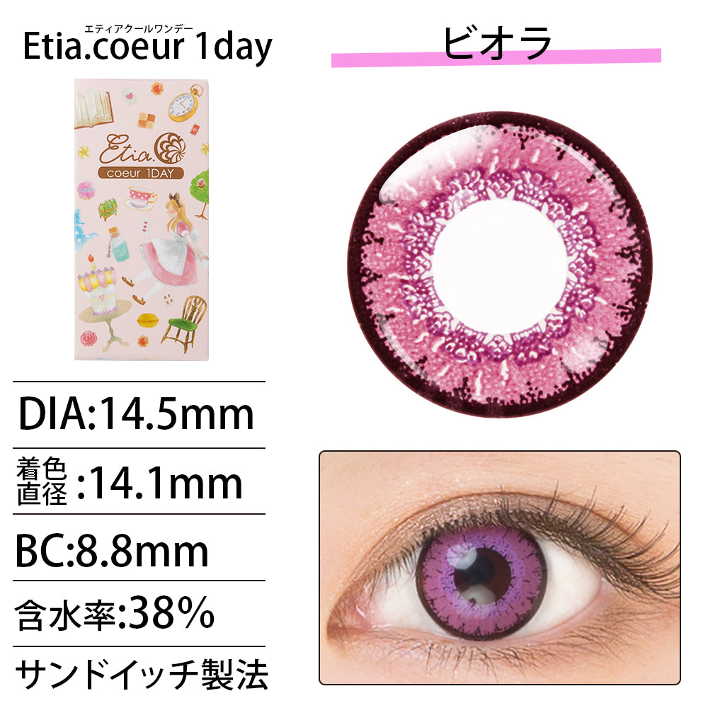 PUDDING Etia Coeur Viola | 1 Day, 6 Pcs