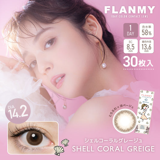 PUDDING FLANMY Shell Coral Greige | 1 Day